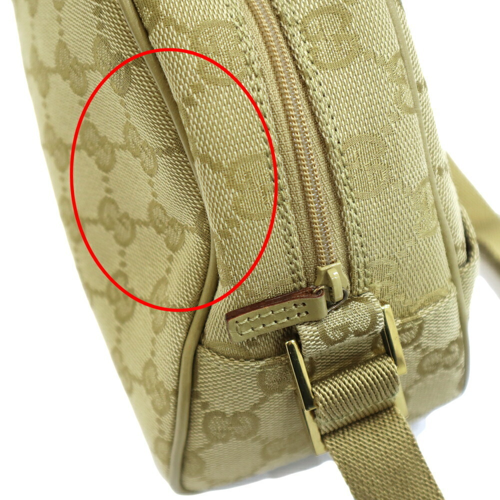 Gucci One Handle GG Canvas Handbag Beige Yellow - Picture 7 of 10